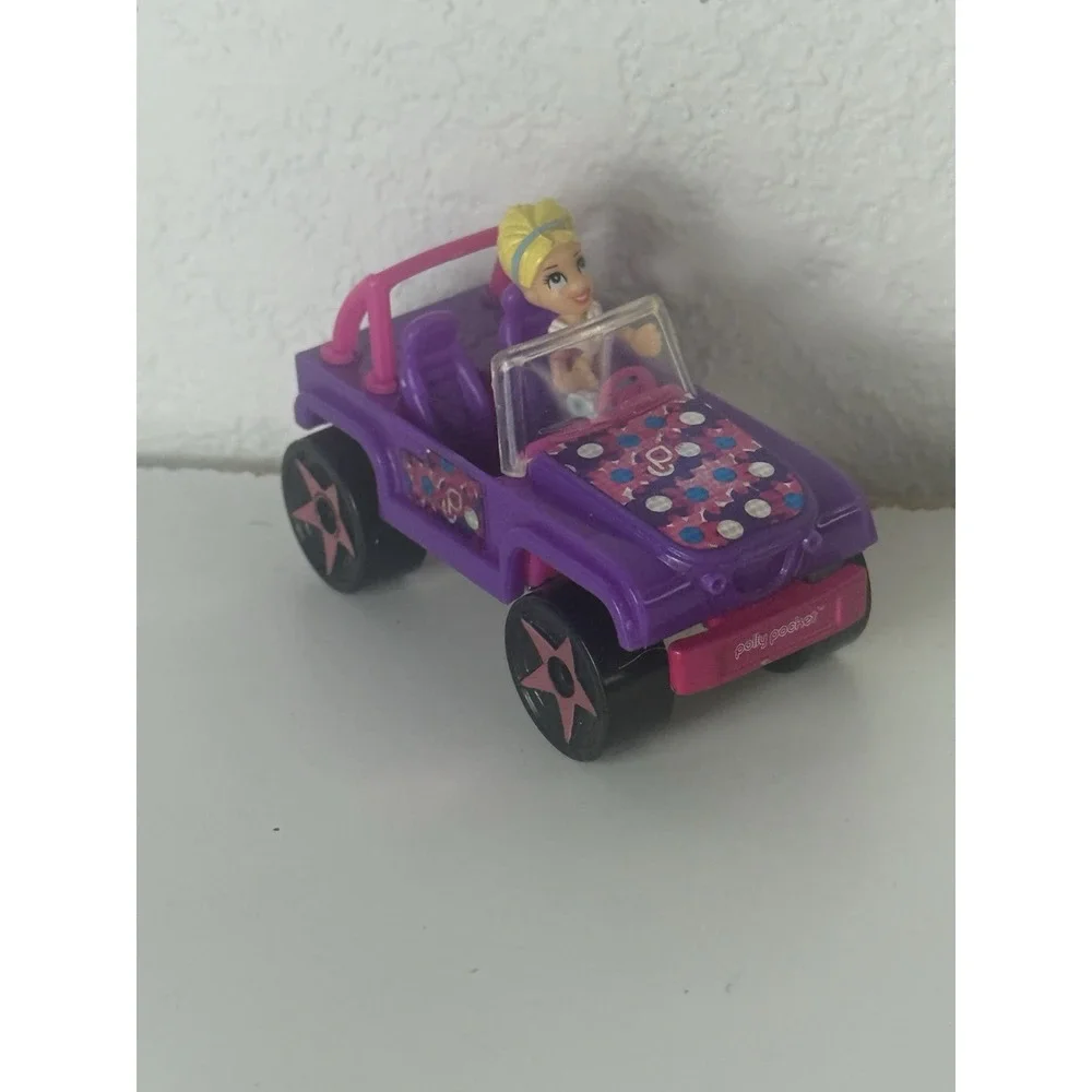 Mattel 2007 Polly Pocket Wheels Car #10 Glitzy Grape w/ Driver